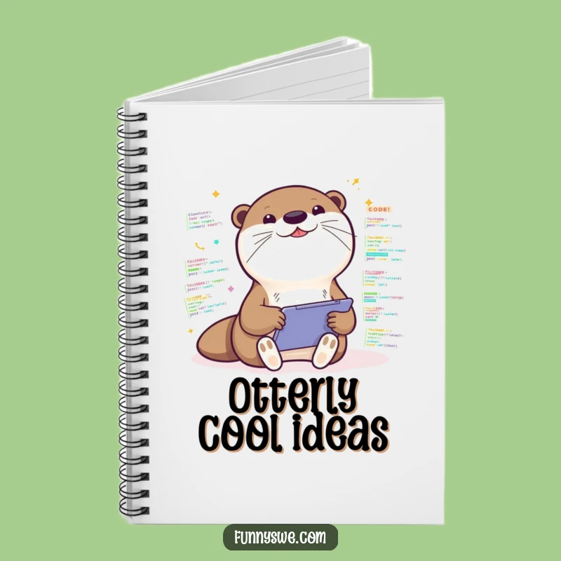Kawaii Otter Coder Notebook - Jot Down Energetic Ideas!