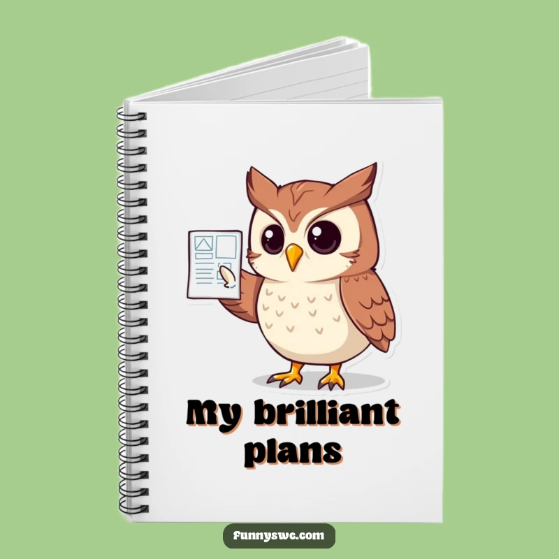 Funny Owl Website Blueprint Notebook: Plan Your Designs Wisely