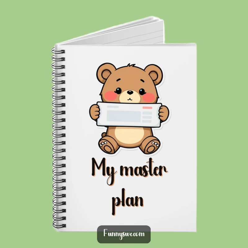 Funny Bear Coder Notebook - Proud Website Designer Journal