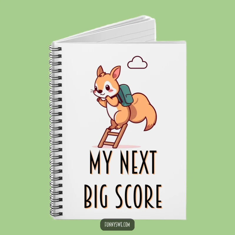 Funny Squirrel Tech Notebook: Log Your Goals with Determined Focus, Great Funny Gift