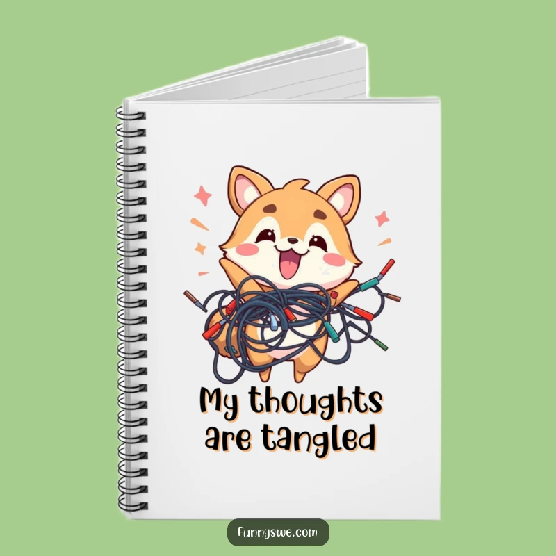 Funny Energetic Animal Wires Notebook - Tangle Your Thoughts
