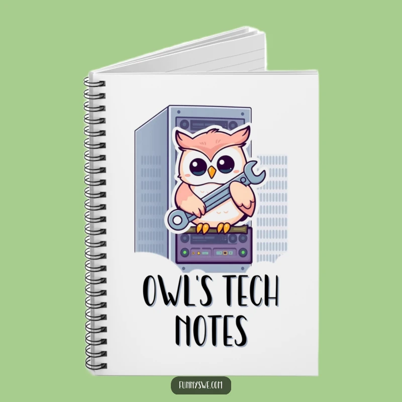 Funny Owl Tech Notebook: Humorous Journal for IT Notes