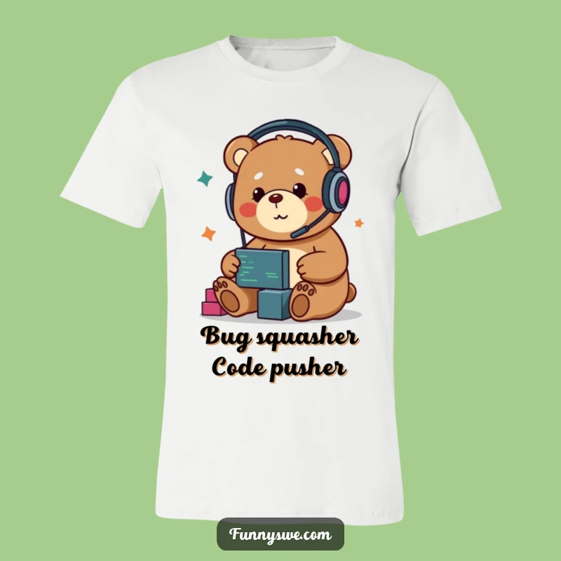 Funny Kawaii Bear Developer T-Shirt: Awesome Coding Gift for Techies