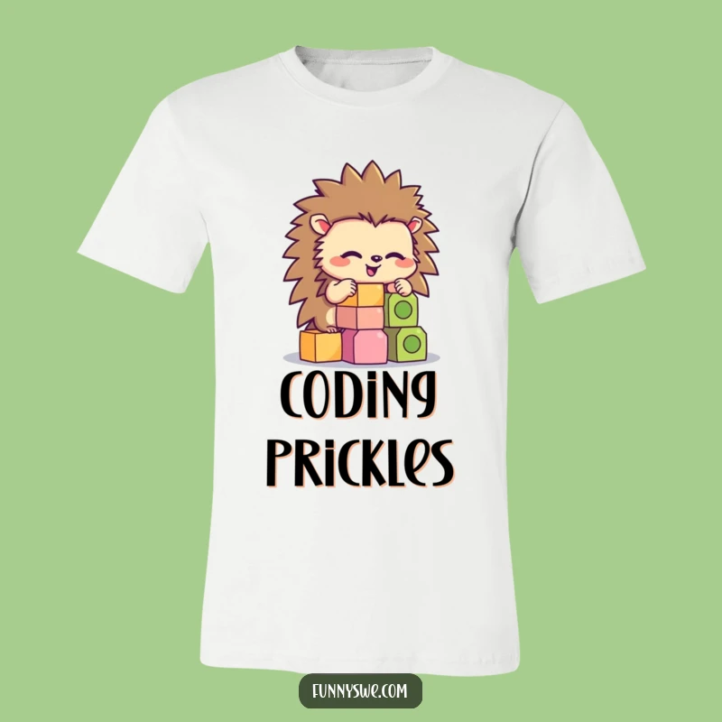 Funny Hedgehog Coder T-Shirt: Wear Your Programming Passion with Humor