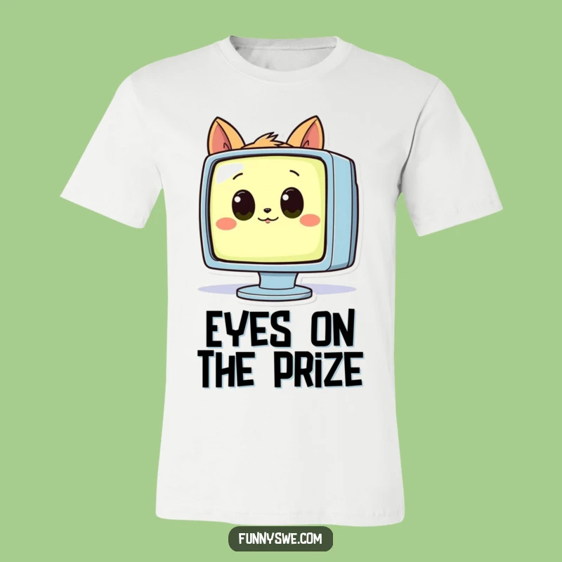 Funny Curious Animal Monitor T-Shirt - Express Your Tech Fascination