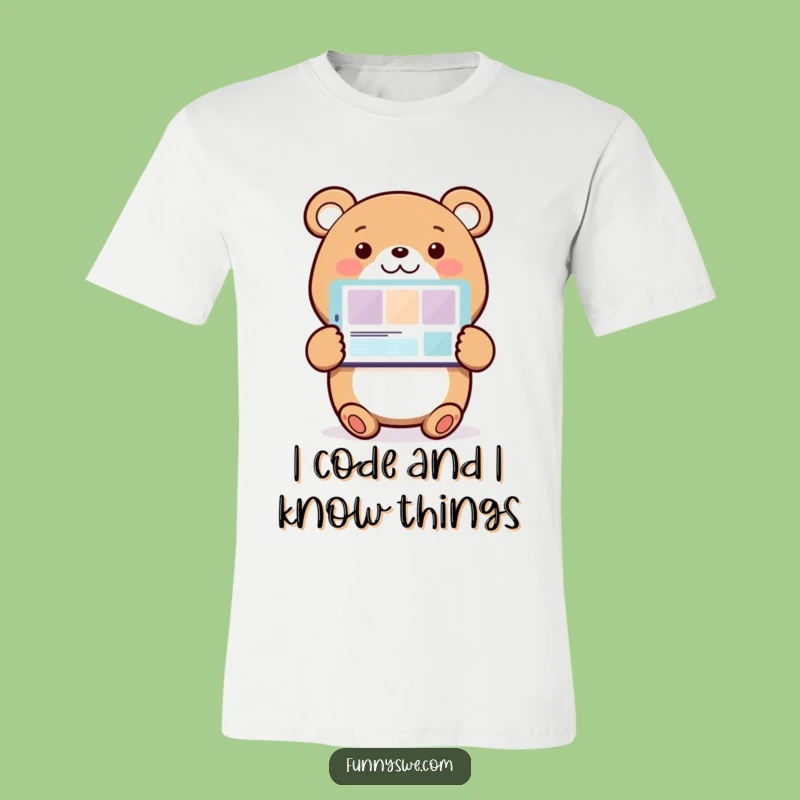 Funny Bear Web Designer T-Shirt: Hilarious Coding and Design Humor Tee