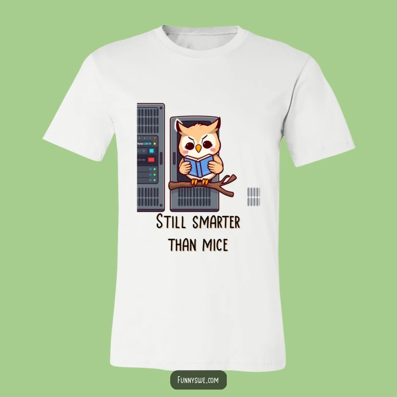 Funny Owl Server T-Shirt: Kawaii Owl Tech Humor, Trendy Apparel for Geeks