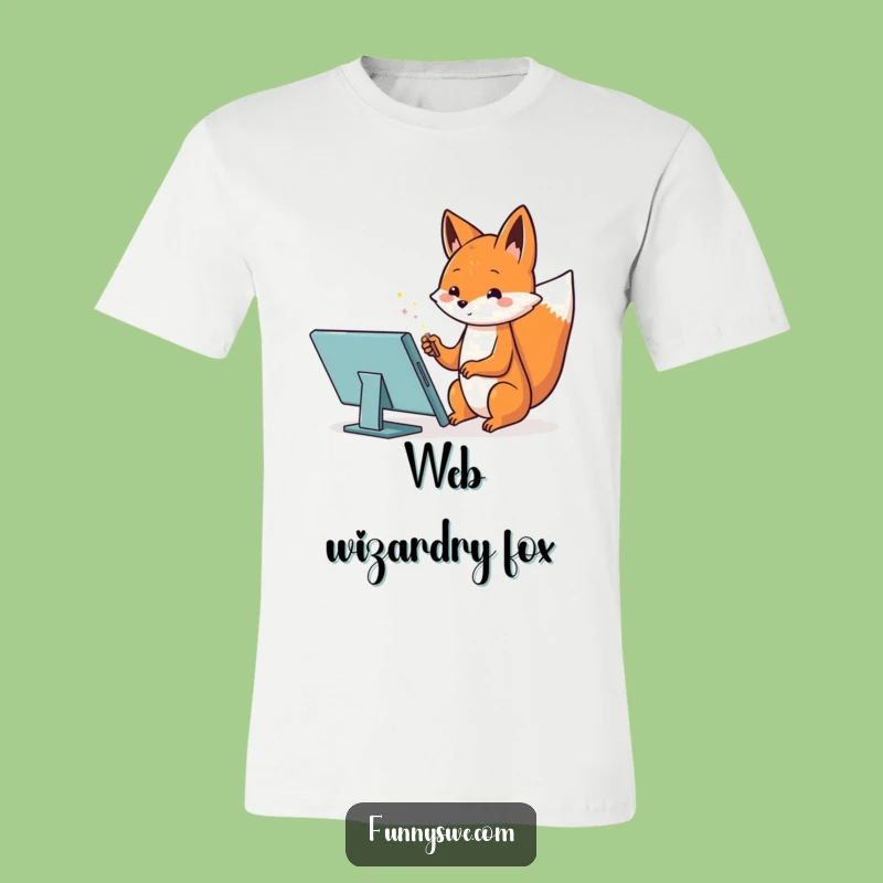 Kawaii Fox Web Designer T-Shirt - Magical Creation Tee!