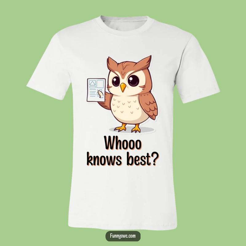 Funny Owl Website Blueprint T-Shirt: Clever Design Humor Tee