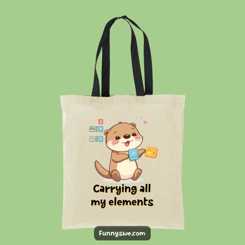 Funny Otter Tote Bag - Chic and Hilarious Drag and Drop Carry-All