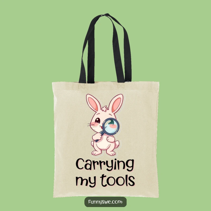 Funny Bunny Debugger Tote Bag: Carry Your Bug-Hunting Tools with Hoppy Style!