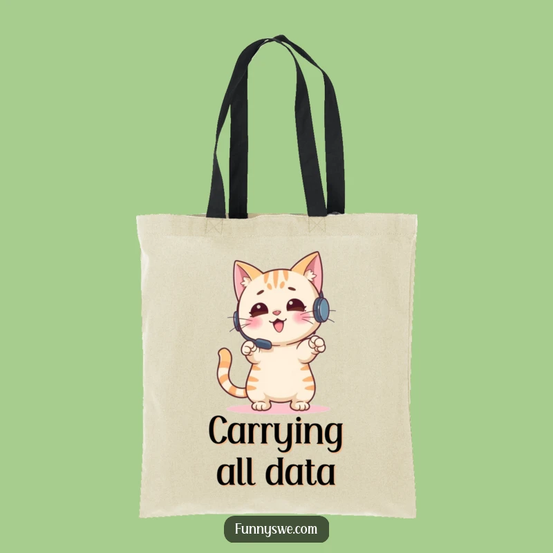 Funny Cat Gaming Tote Bag: Carry Your Gear with Feline Flair, Adorable Funny Gift