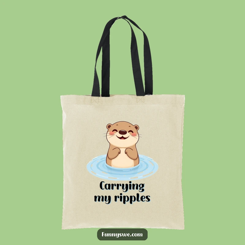 Funny Otter Web Design Tote Bag: Hilarious Carry-All for Techies