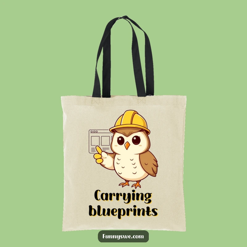 Funny Owl Project Manager Tote Bag - Carry Your Plans With Wisdom!